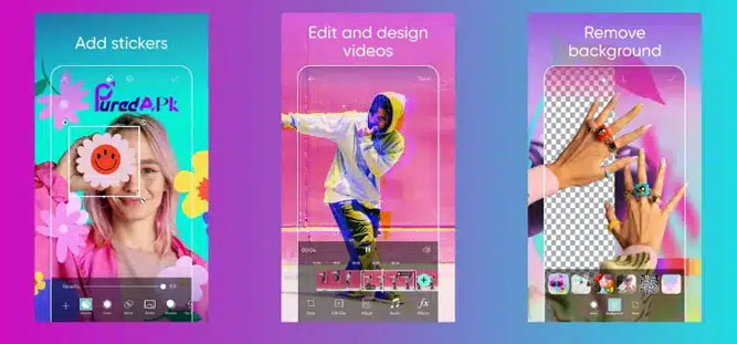 ذابط کاربری برنامه picsart