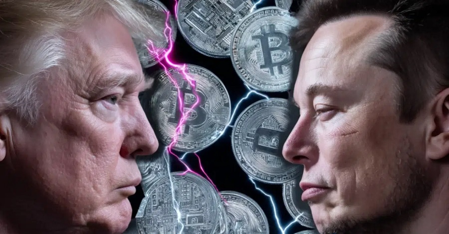 دعوای ایلان ماسک و دونالد ترامپ بازار رمز ارز را تکان داد - دیجینوی