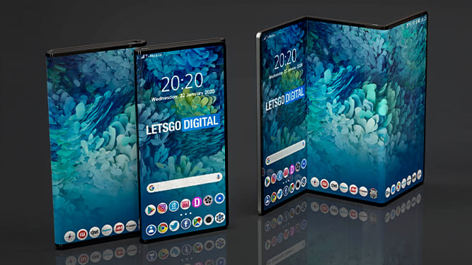 گوشی جدید سامسونگ با نمایشگر سه تکه در راه بازار چین؟