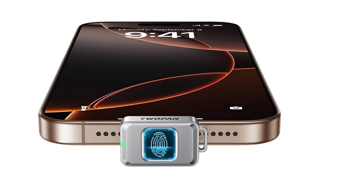 Twopan Nano SSD معرفی شد: کوچکترین حافظه SSD جهان با حسگر اثر انگشت برای گوشی شما