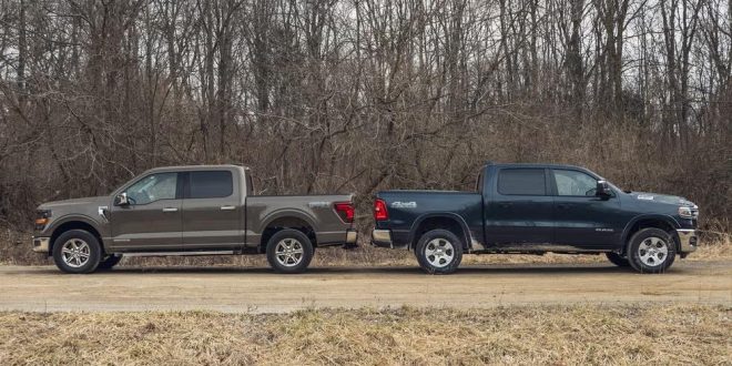 رقابت غول‌ها: مقایسه فورد F-150 مدل ۲۰۲۵ و رم ۱۵۰۰ مدل ۲۰۲۵ - دیجینوی