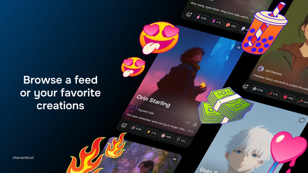 اپلیکیشن Character.AI به فید اجتماعی برای اشتراکگذاری محتوا مجهز شد