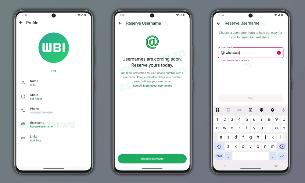 کاربران به‌زودی می‌توانند نام کاربری اینستاگرام خود را در واتس‌اپ رزرو کنند